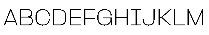 Formula Semi Extended Thin 2 Font UPPERCASE
