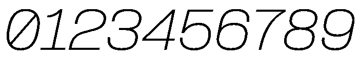 Formula Semi Extended Thin Italic 2 Font OTHER CHARS
