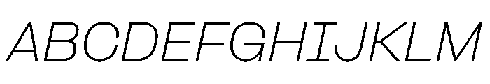 Formula Semi Extended Thin Italic 2 Font UPPERCASE