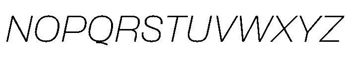 Formula Semi Extended Thin Italic 2 Font UPPERCASE