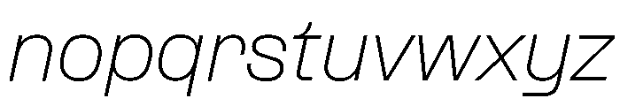 Formula Semi Extended Thin Italic 2 Font LOWERCASE
