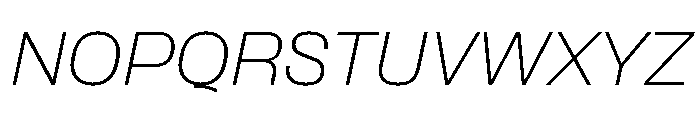 Formula Semi Extended Thin Italic Font UPPERCASE