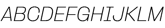 Formula Thin Italic Font UPPERCASE