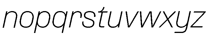 Formula Thin Italic Font LOWERCASE