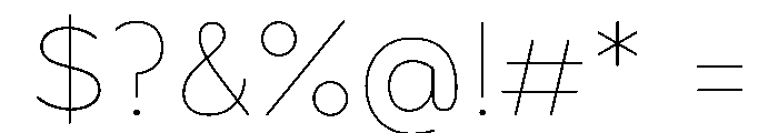 Formulate ExtraLight Font OTHER CHARS