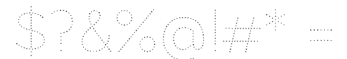 FormulateDecor Dots Font OTHER CHARS