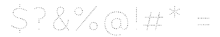 FormulateLayer InlineDots Font OTHER CHARS