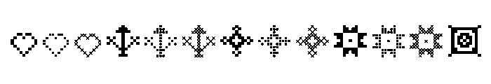 Folk Art Extras Font UPPERCASE