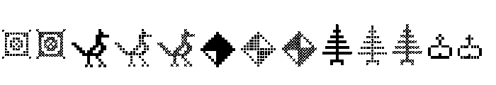 Folk Art Extras Font UPPERCASE