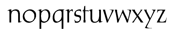 Folkwang Regular Font LOWERCASE