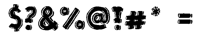 Forest Trail Shadow Font OTHER CHARS
