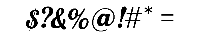 Fourth Bold Font OTHER CHARS