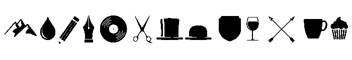 Fourth Extras Font LOWERCASE