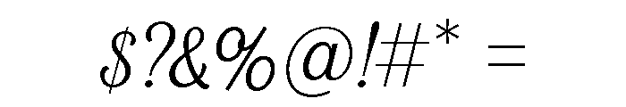 Fourth Light Font OTHER CHARS