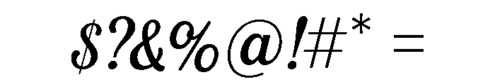 Fourth Medium Font OTHER CHARS