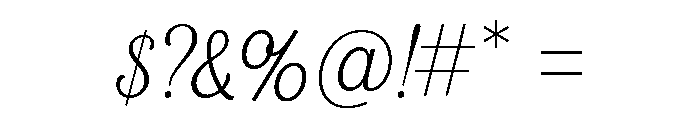 Fourth Thin Font OTHER CHARS
