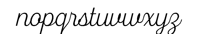 Fourth Thin Font LOWERCASE