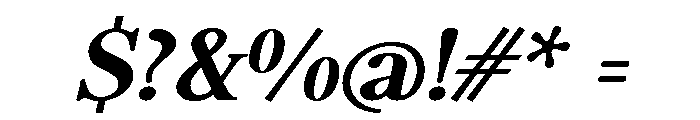 Foxtrot Bold Italic Font OTHER CHARS