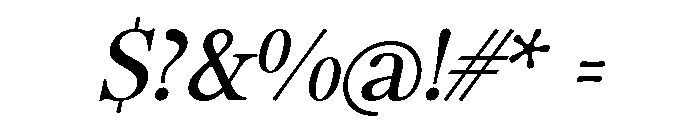 Foxtrot Regular Italic Font OTHER CHARS