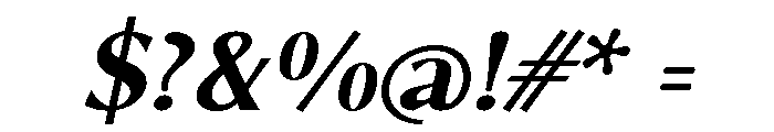 Foxtrot Sans Bold Italic Font OTHER CHARS