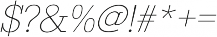 FP Typewriter ExtraLight Italic otf (200) Font OTHER CHARS