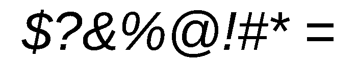 Franklin Gothic Std Italic Font OTHER CHARS