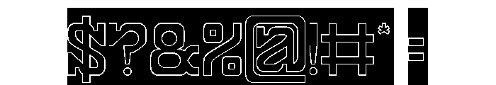 FRACTAL CONSCIOUSNESS-Hollow-In Font OTHER CHARS
