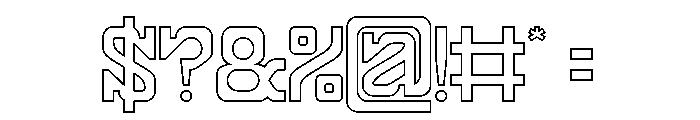FRACTAL CONSCIOUSNESS-Hollow Font OTHER CHARS