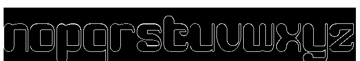 FRUIT OF LIFE-Hollow-Inverse Font LOWERCASE