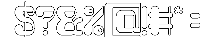 FRUIT OF LIFE-Hollow Font OTHER CHARS