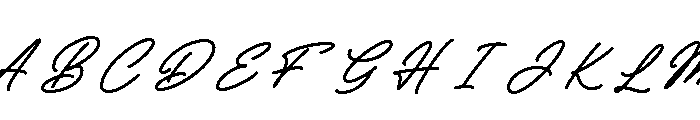 FrandyScript-Regular Font UPPERCASE