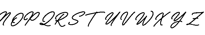 FrandyScript-Regular Font UPPERCASE