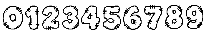 FrankenStitch Font OTHER CHARS