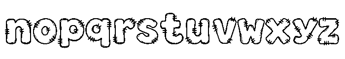 FrankenStitch Font LOWERCASE