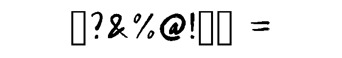 Freaky Scroll Regular Font OTHER CHARS