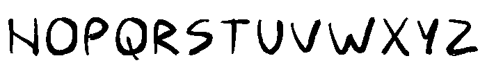 Freaky Scroll Regular Font UPPERCASE