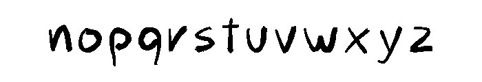 Freaky Scroll Regular Font LOWERCASE