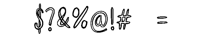 Free hand Font OTHER CHARS
