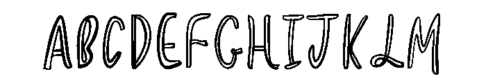 Free hand Font UPPERCASE