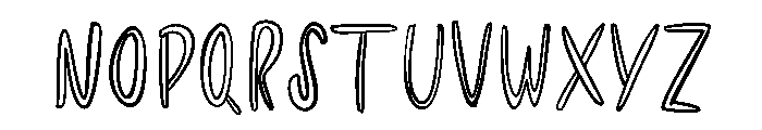 Free hand Font UPPERCASE