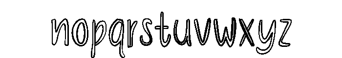 Free hand Font LOWERCASE