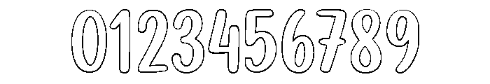 Fresh Lime Outline Font OTHER CHARS
