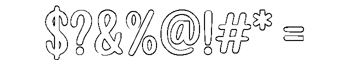 Fresh Lime Outline Font OTHER CHARS