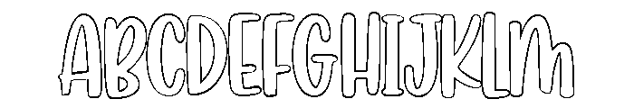 Fresh Lime Outline Font UPPERCASE
