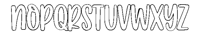 Fresh Lime Outline Font UPPERCASE