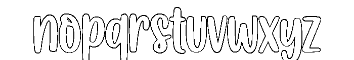 Fresh Lime Outline Font LOWERCASE