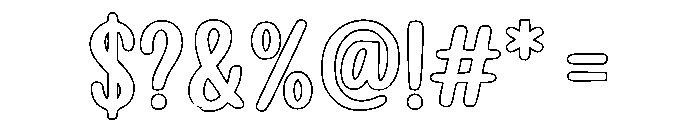 FreshLime-Outline Font OTHER CHARS