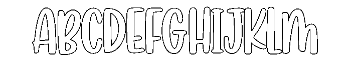 FreshLime-Outline Font UPPERCASE
