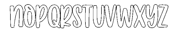 FreshLime-Outline Font UPPERCASE