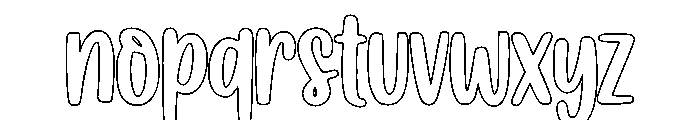 FreshLime-Outline Font LOWERCASE